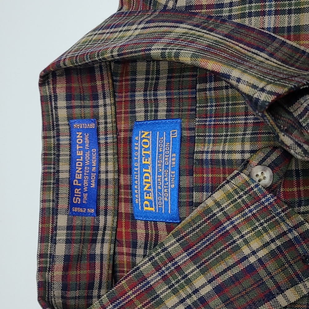 Pendleton wool long sleeve shirt plaid READ description - Picture 2 of 8